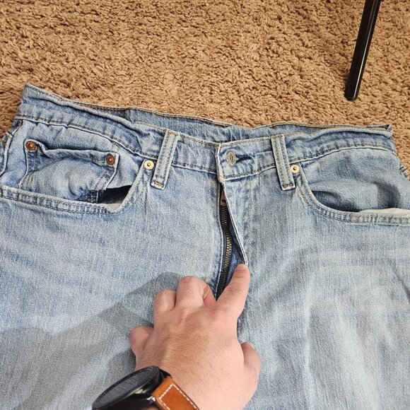 Levi's 527 Slim Bootcut Jeans Mens Tag 34x36 Act 33x33 Light Wash Stretch Denim - Picture 9 of 12